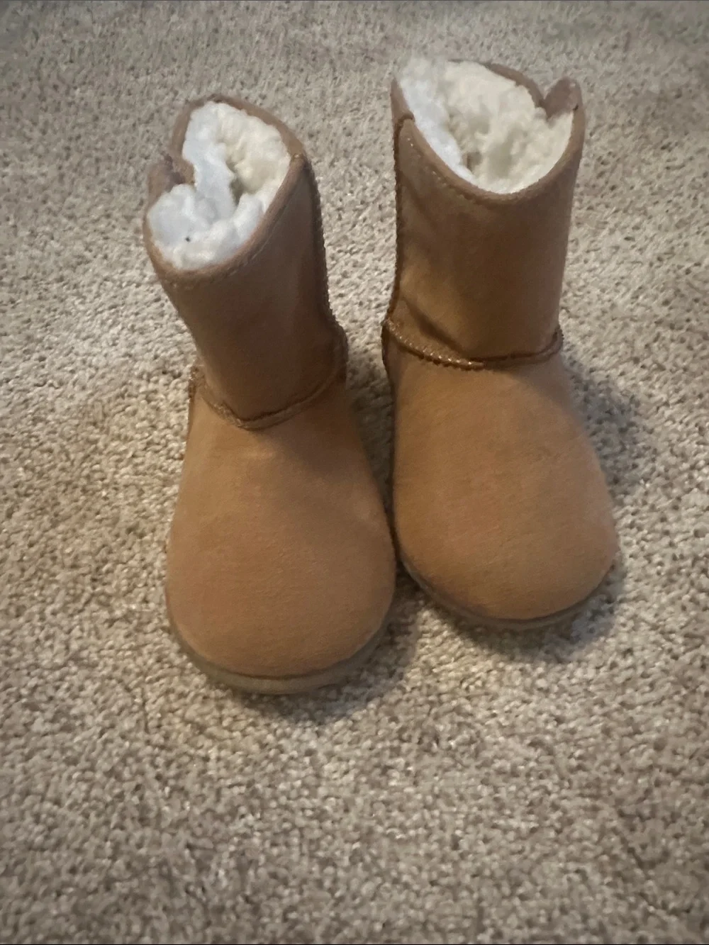 wonder nation Baby Girl Size 4 Tan Faux-Shearling Winter Boots